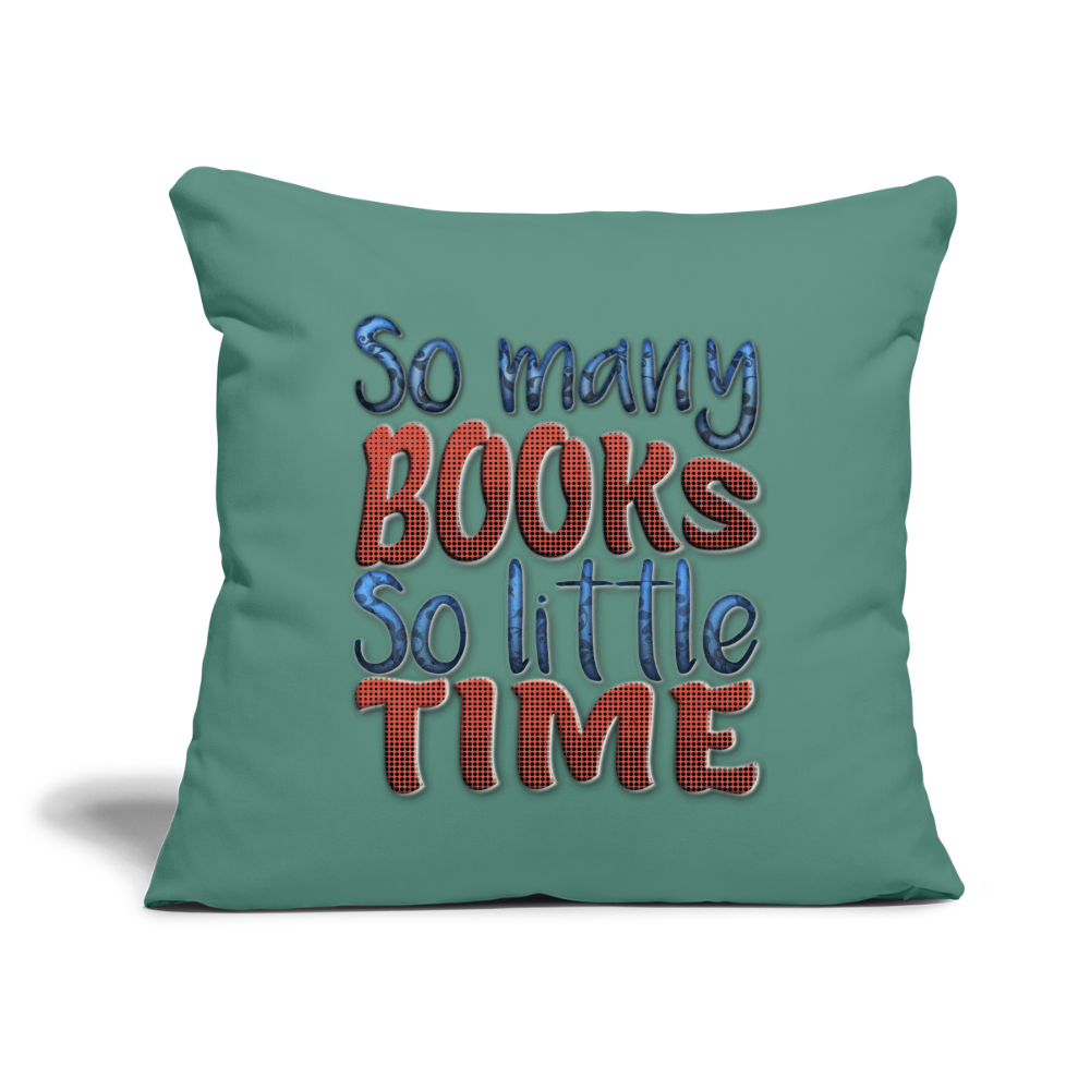 So many books Throw Pillow Cover 18” x 18” - cypress green