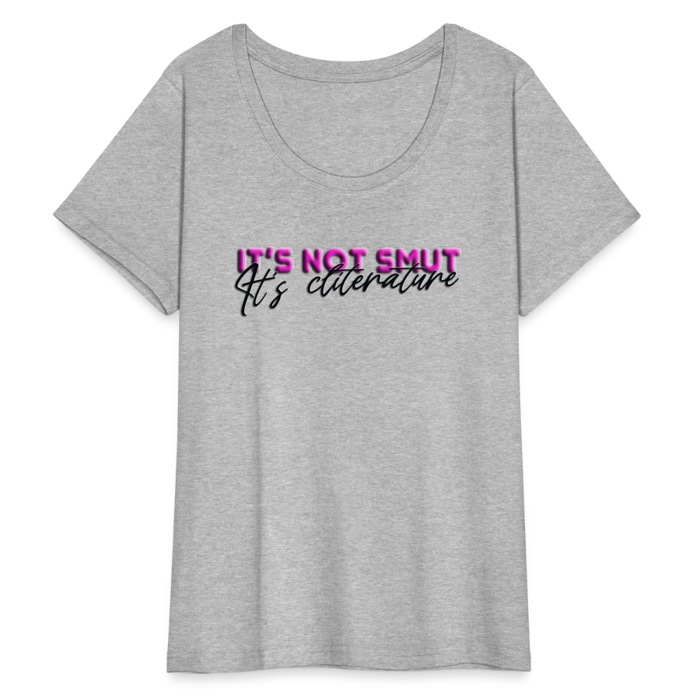 Women’s Curvy T-Shirt it's not smut - heather gray