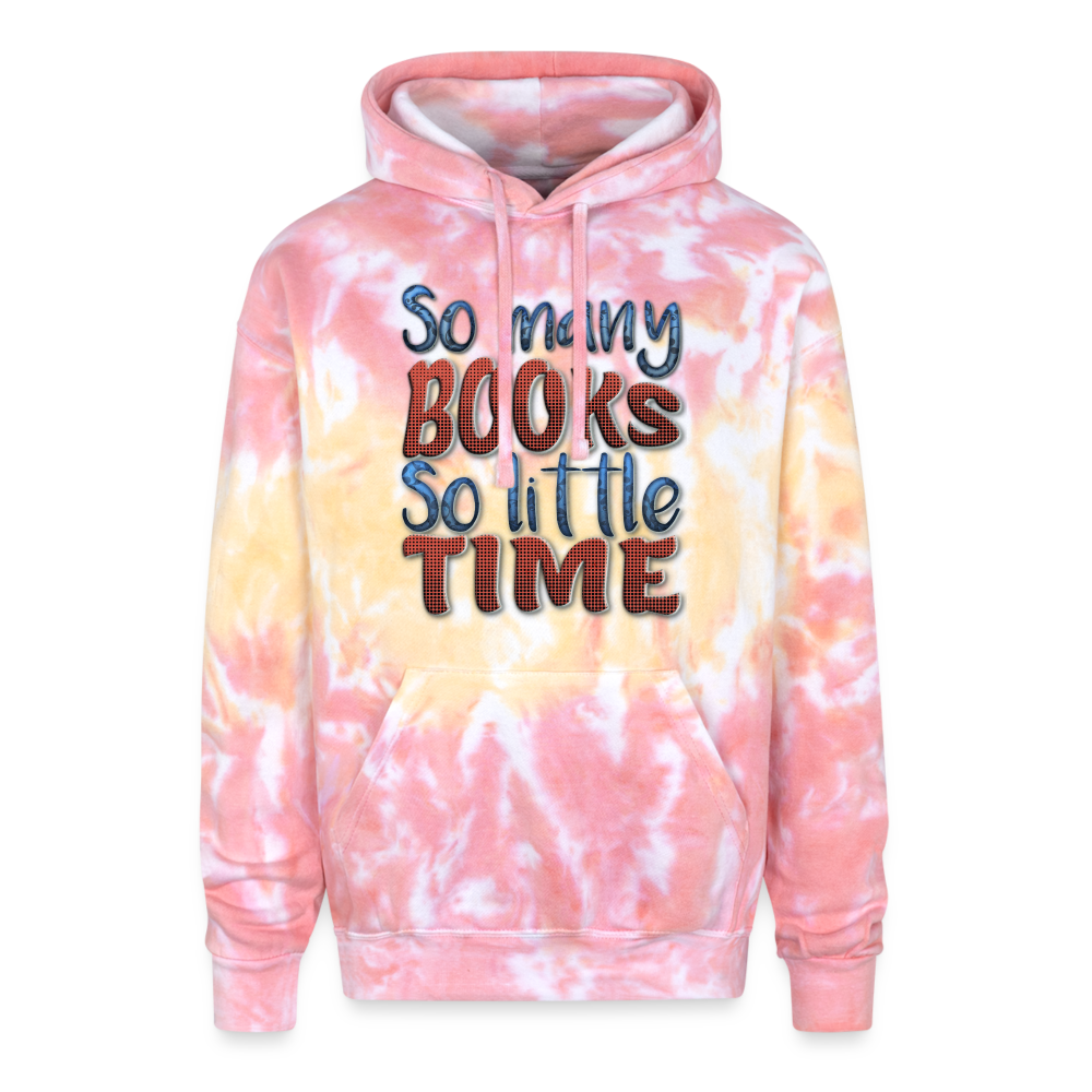 So many books Adult Tie Dye Hoodie - funnel cake