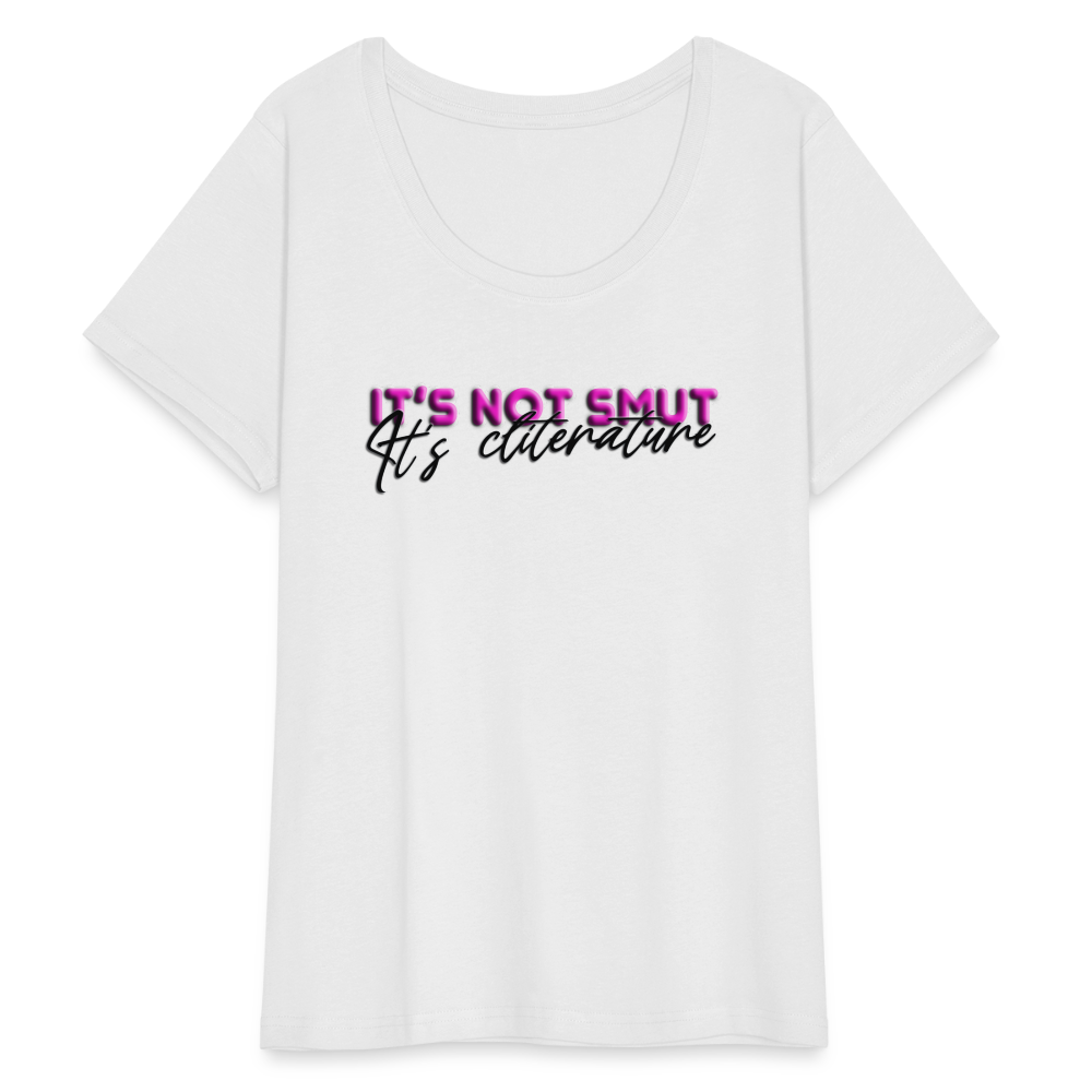 Women’s Curvy T-Shirt it's not smut - white