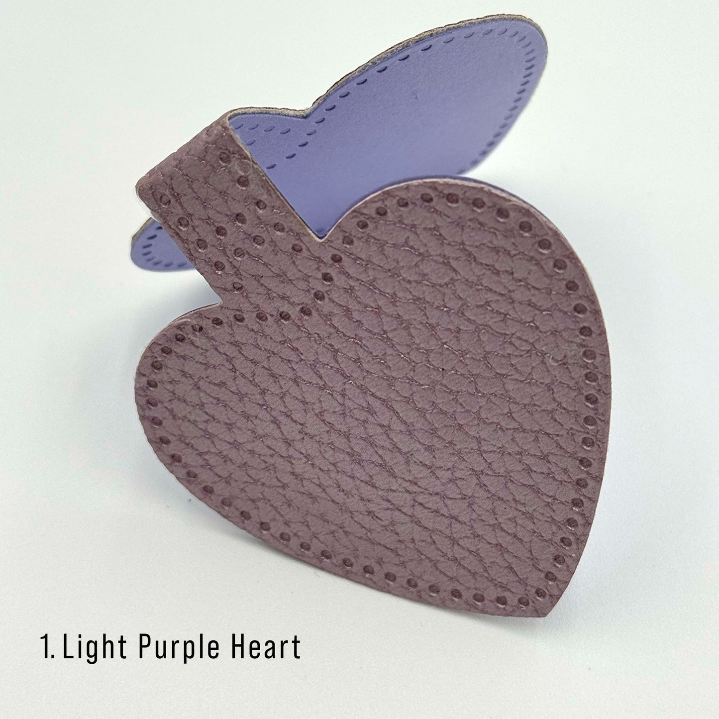 Handmade Faux Leather Magnetic Heart Bookmarks