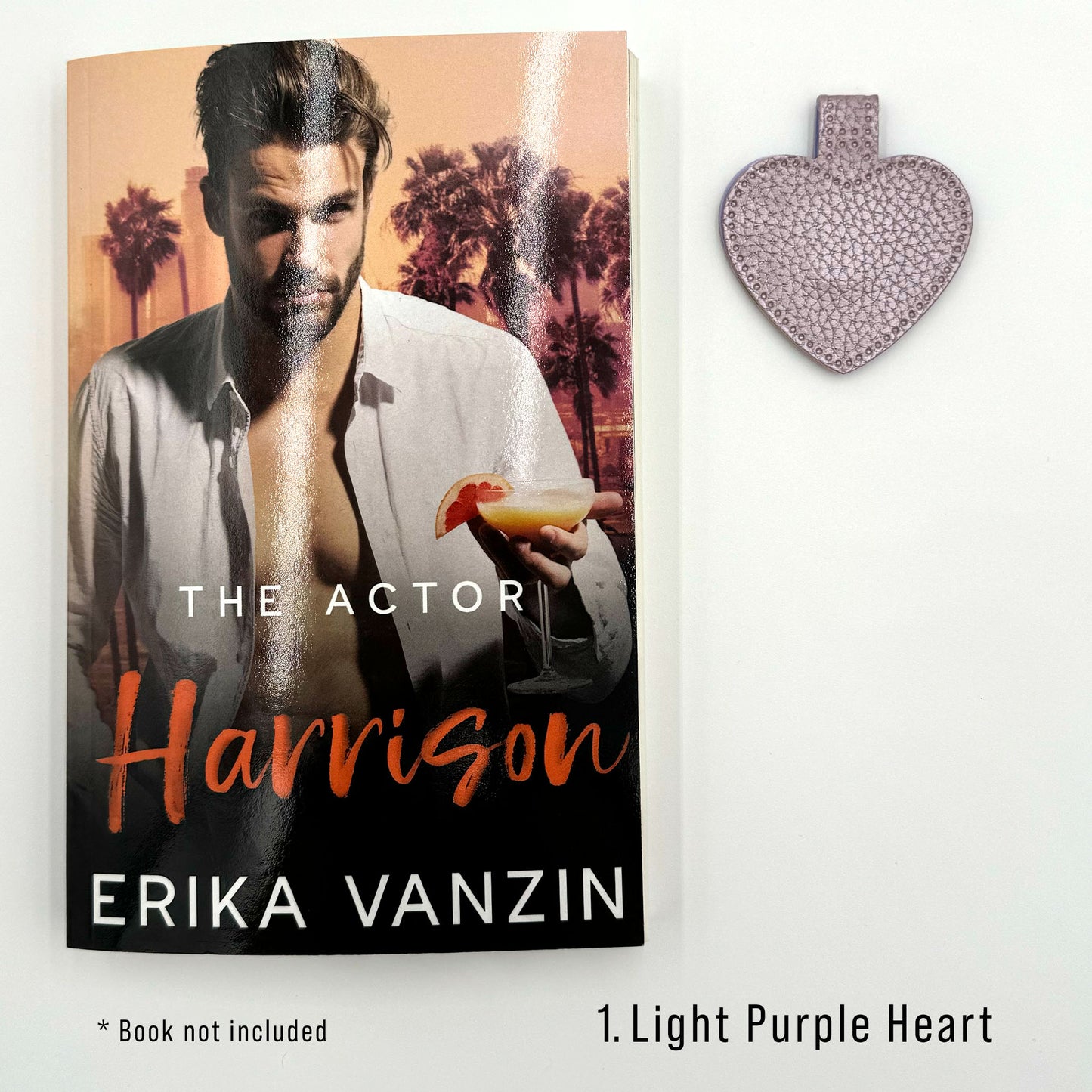 Handmade Faux Leather Magnetic Heart Bookmarks