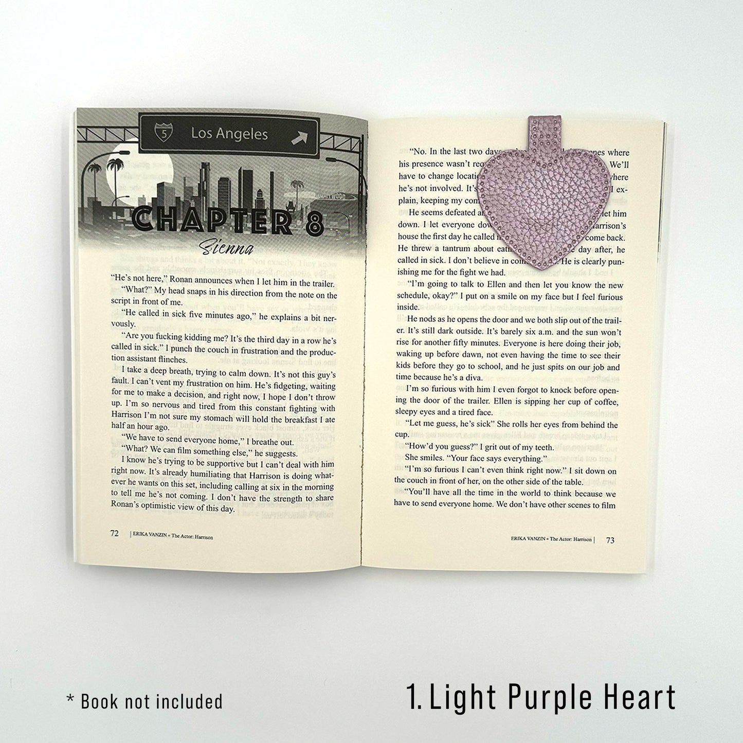 Handmade Faux Leather Magnetic Heart Bookmarks