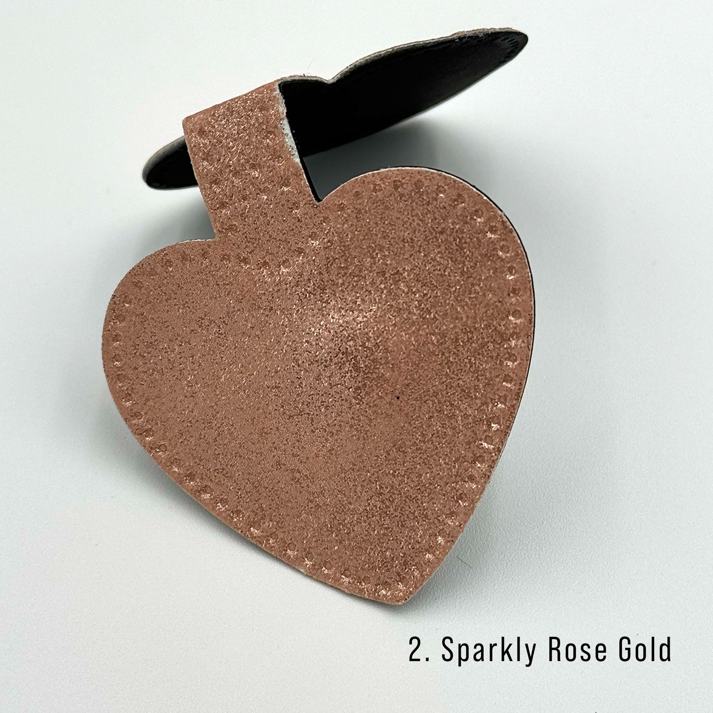 Handmade Faux Leather Magnetic Heart Bookmarks