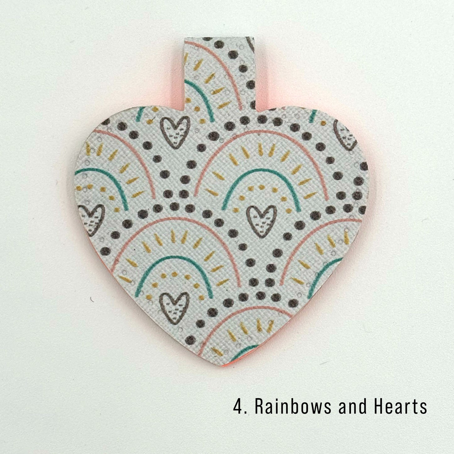 Handmade Faux Leather Magnetic Heart Bookmarks