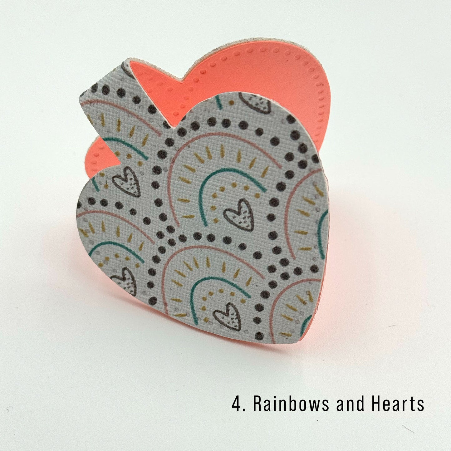 Handmade Faux Leather Magnetic Heart Bookmarks