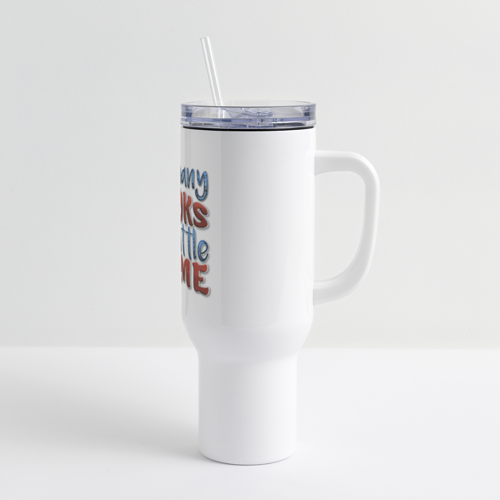 So Many books 40 oz Travel Tumbler - white