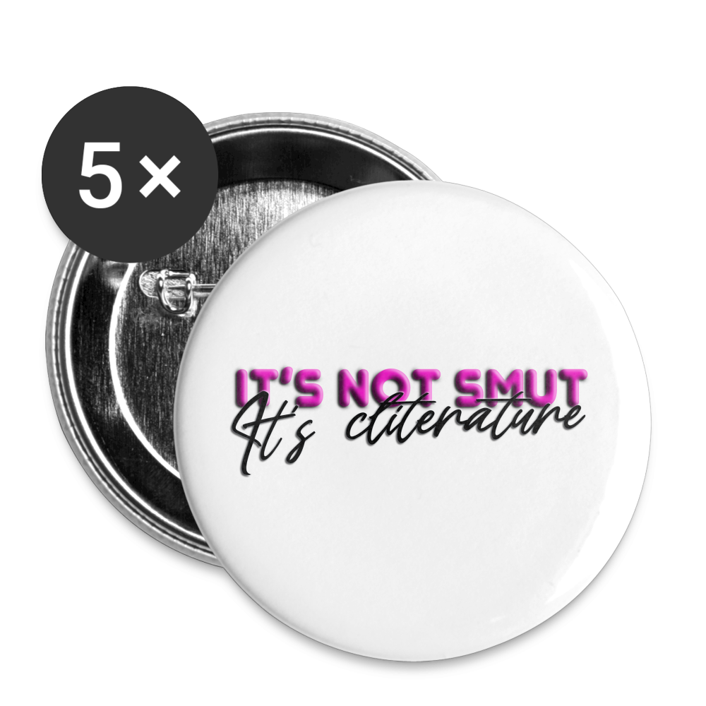 Buttons large 2.2'' (5-pack) It's not smut - white