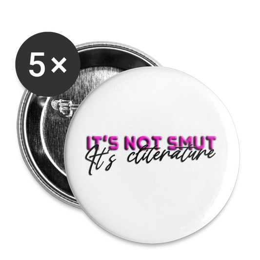 Buttons large 2.2'' (5-pack) It's not smut - white